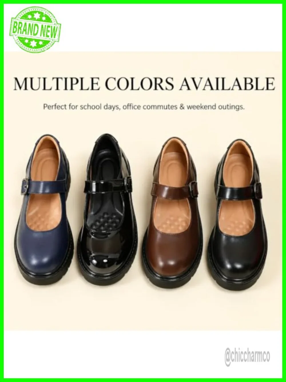 Women's Mary Jane Platform Heels Chunky Oxford Shoes